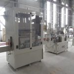 腐蝕性液體自動角頸瓶填充旋蓋線