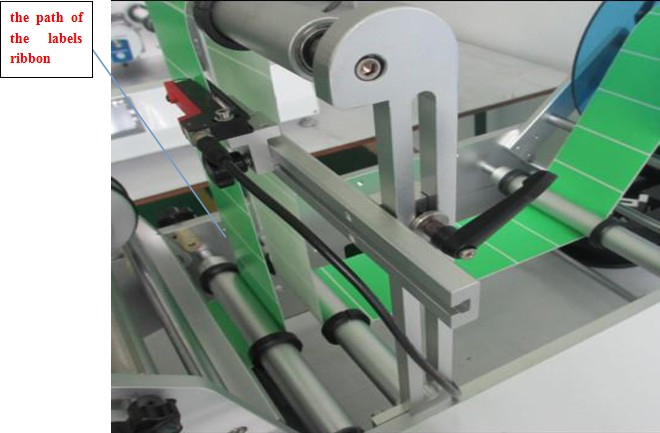 path for label through the syringe labeling machine 注射器貼標機的纏繞路徑.jpg