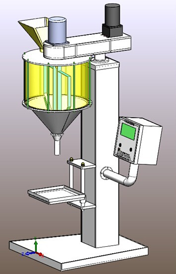 CAD illustration of powder filling machine Filler.jpg 的繪圖插圖